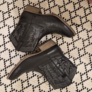 Pistola Black Western Leather Boots